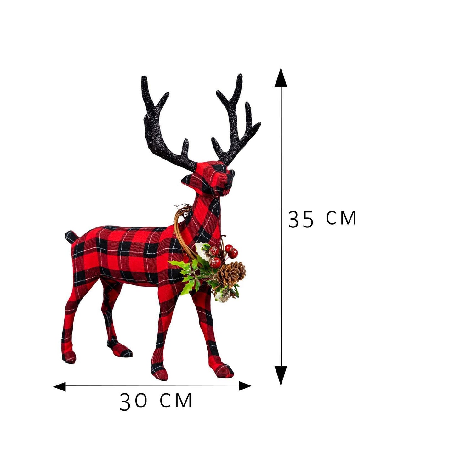 Tartan Reindeer Figurine - 35cm