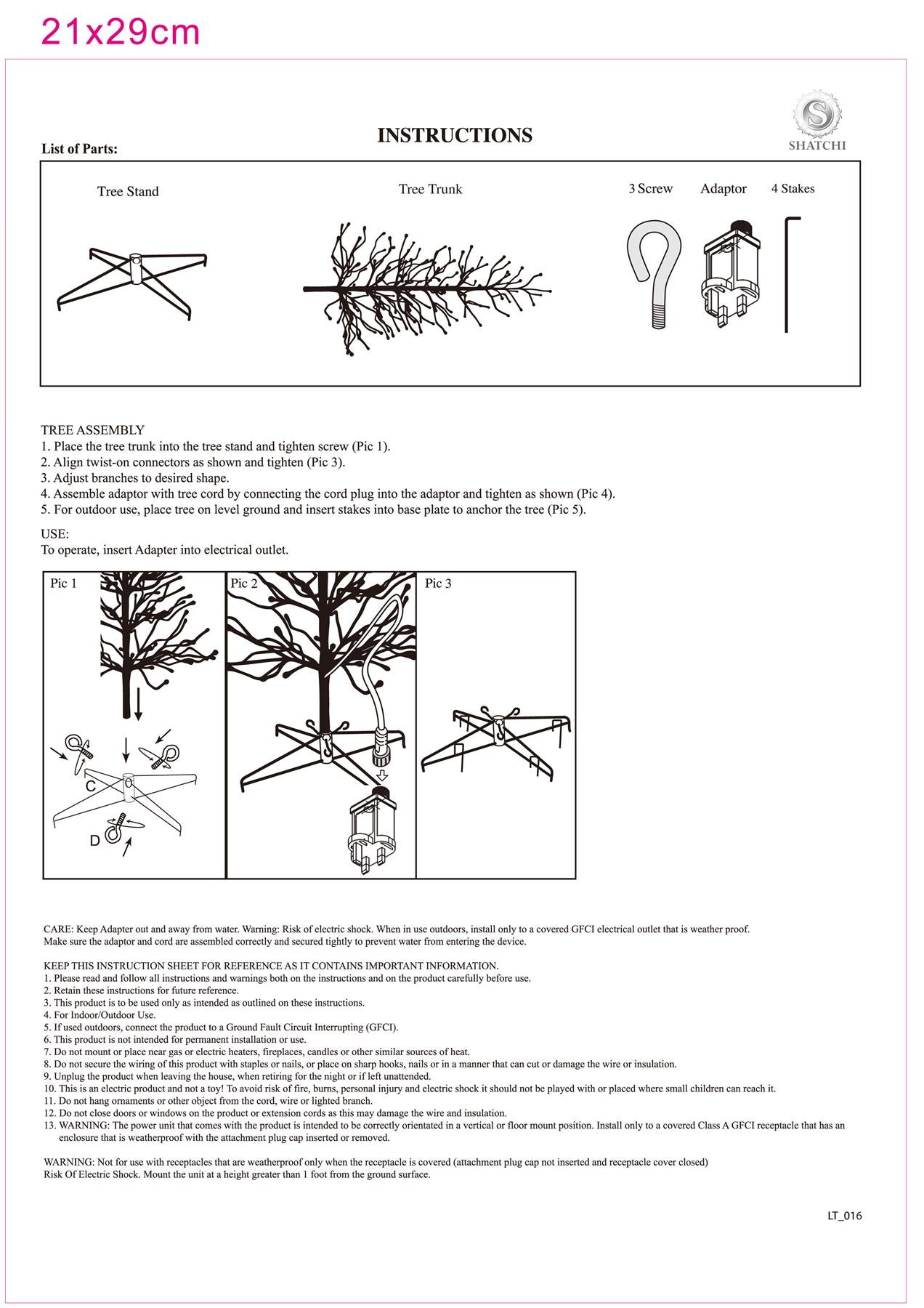 4 Feet Pre-Lit LED Light Brown Snow Christmas Decoration Twig Tree