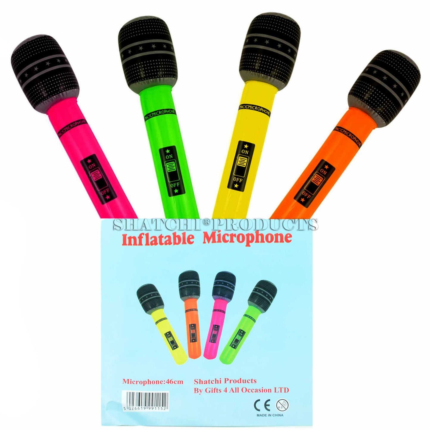 6 Inflatable Microphones (40cm)