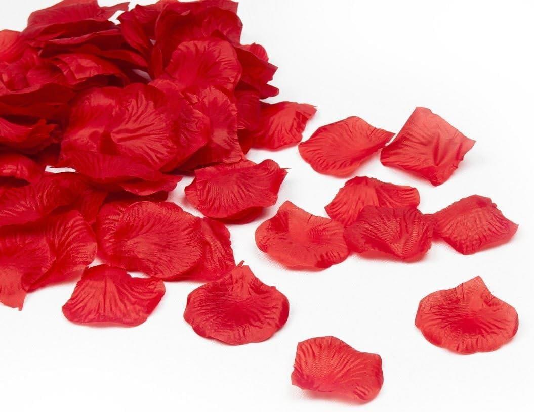 1000 x Deep Red Silk Rose Petals