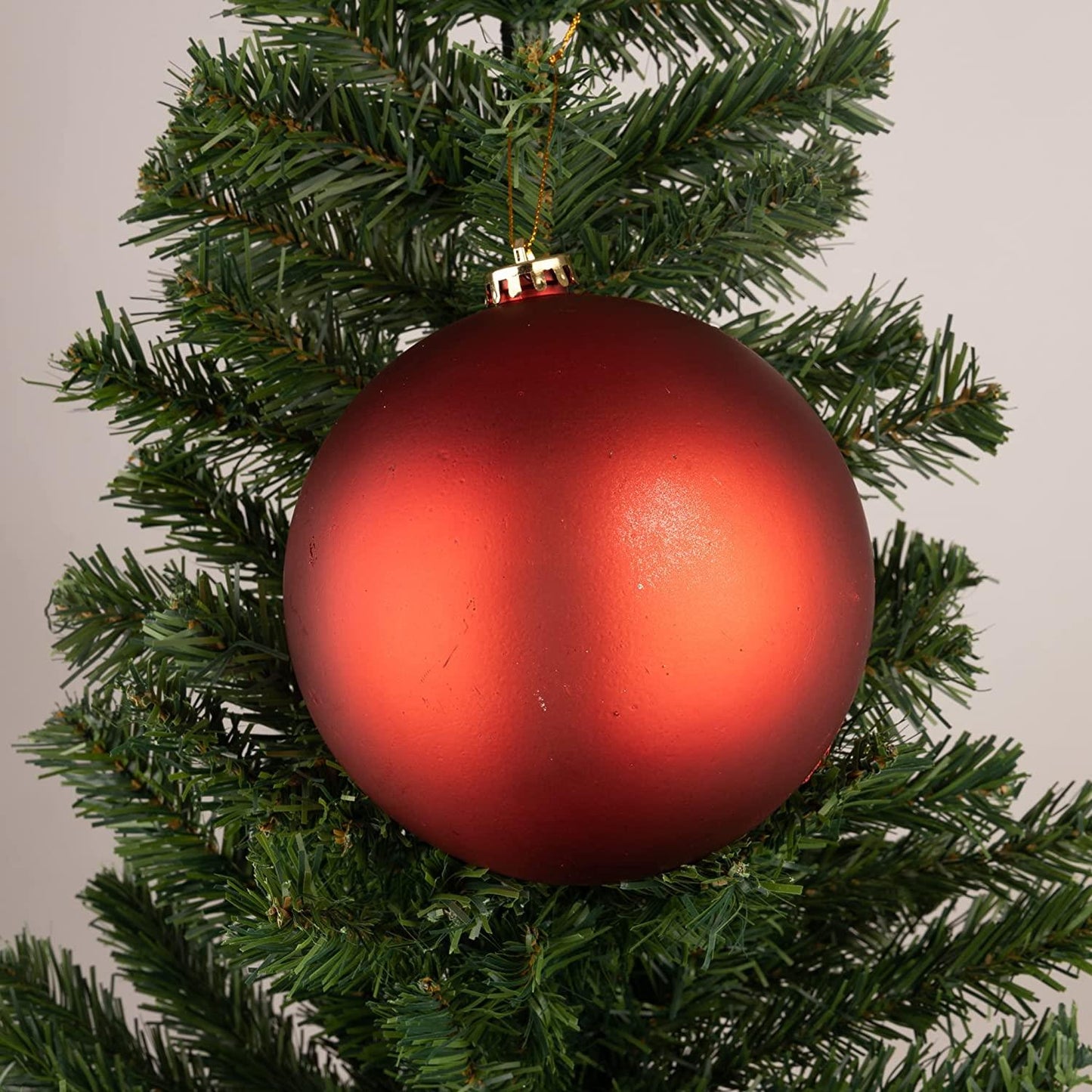 3pcs Red Baubles (15cm, PVC)