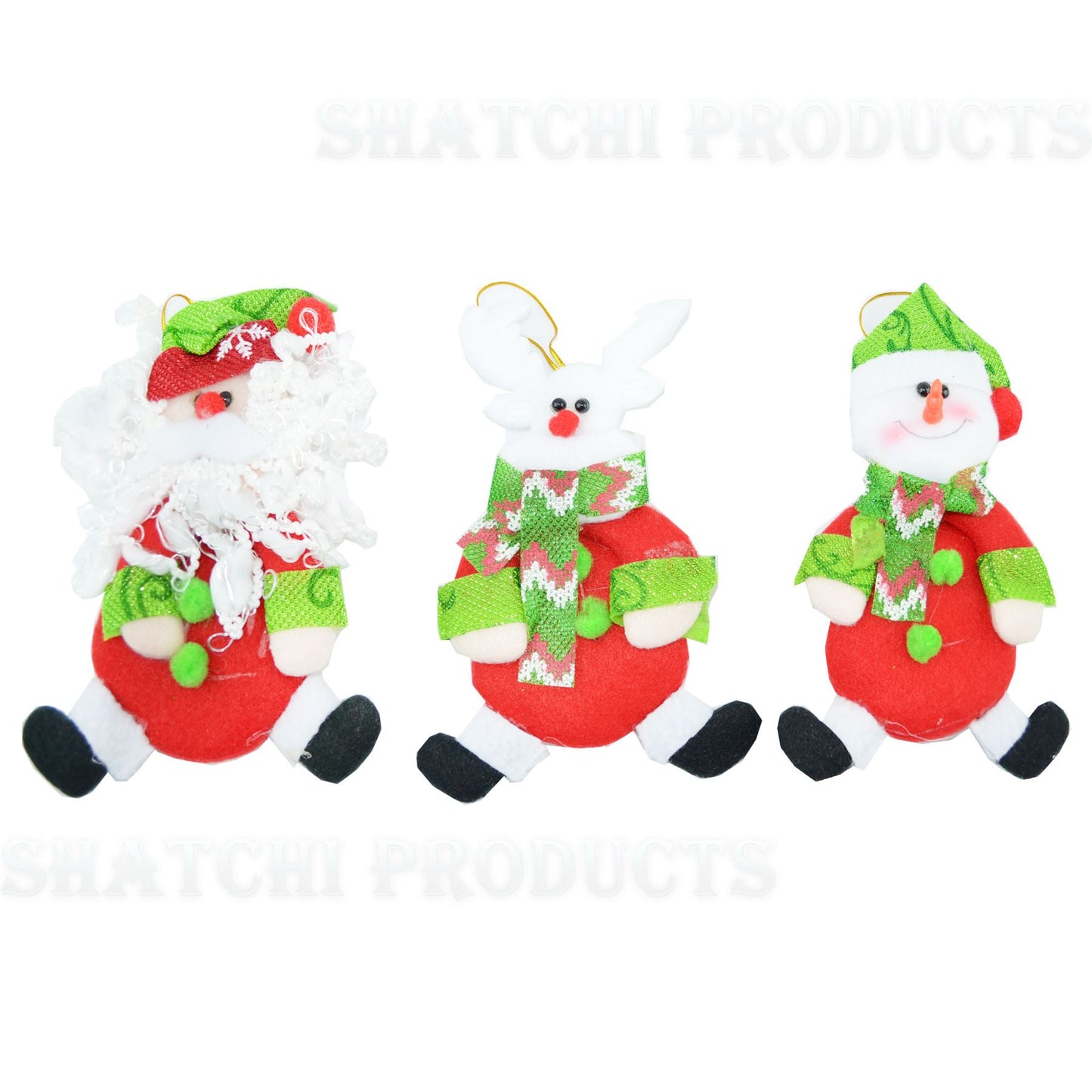 3 x Handmade Christmas Tree Decorations