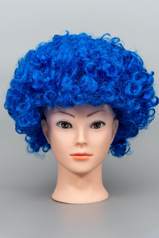 Blue Afro Curly Wig