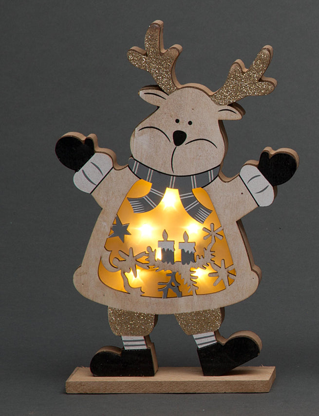 Wooden Reindeer Decoration