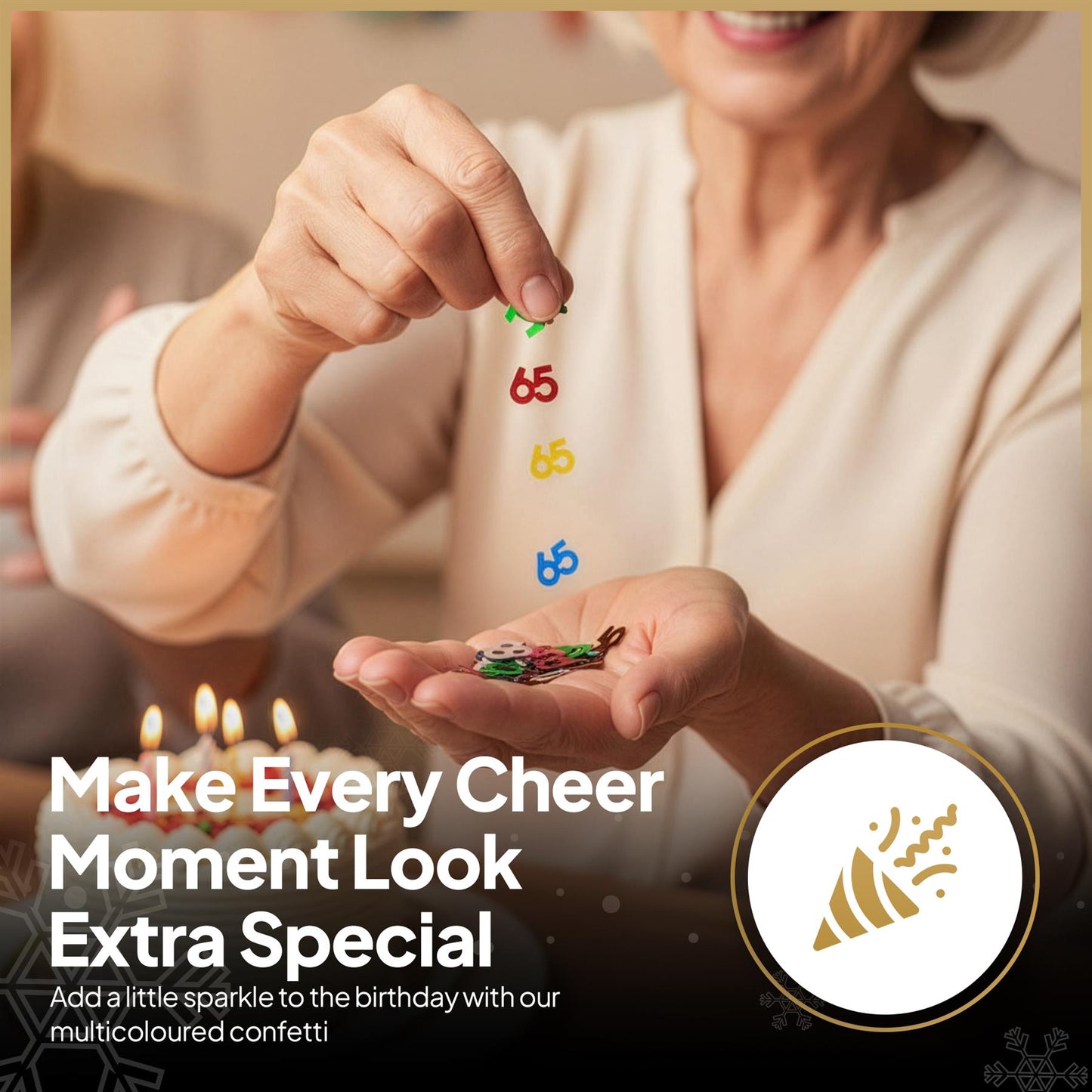 1 Pack of 65th Confetti Multicolour 14g