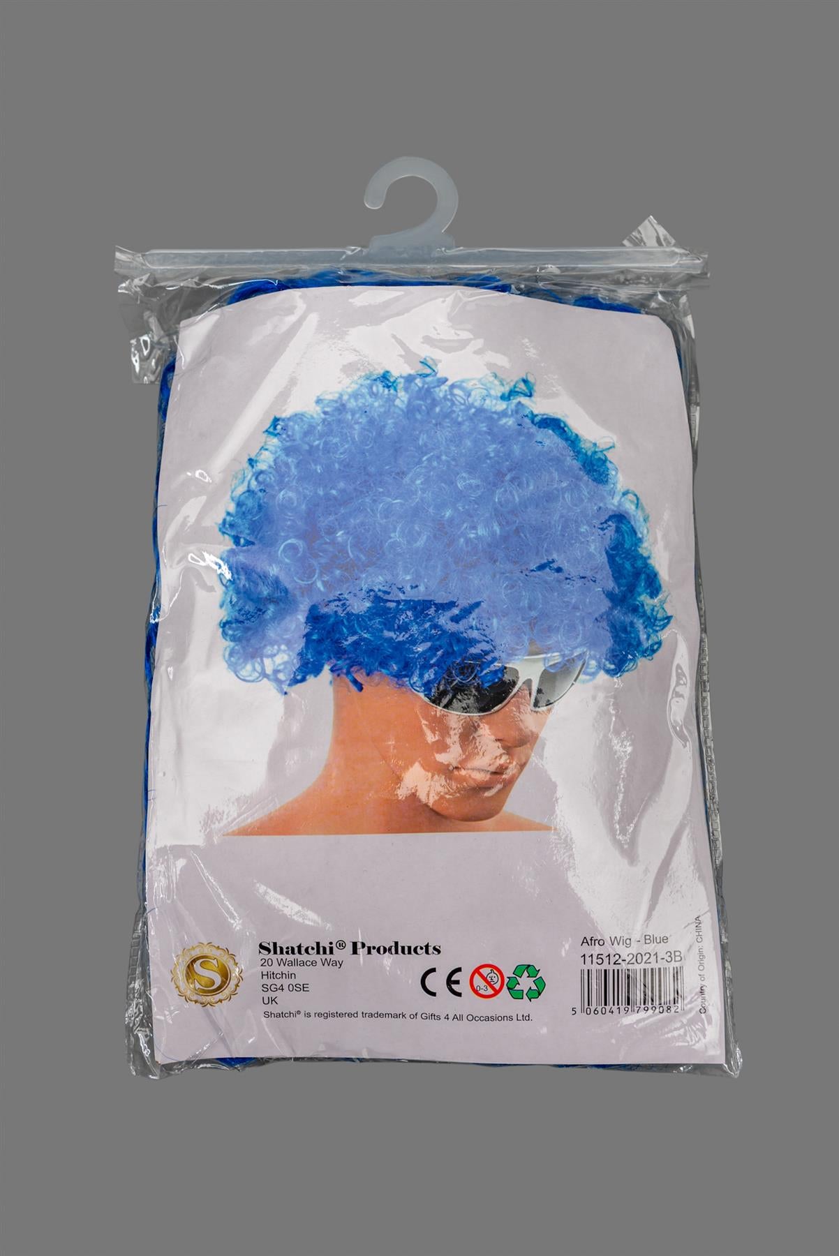 Blue Afro Curly Wig