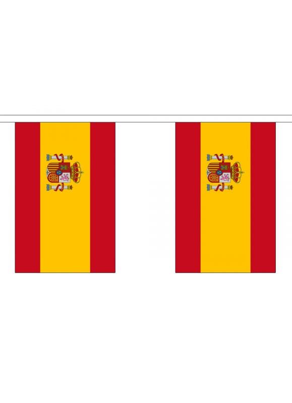 Spain Spanish National Bunting with Crest - 3m, 10 Flags