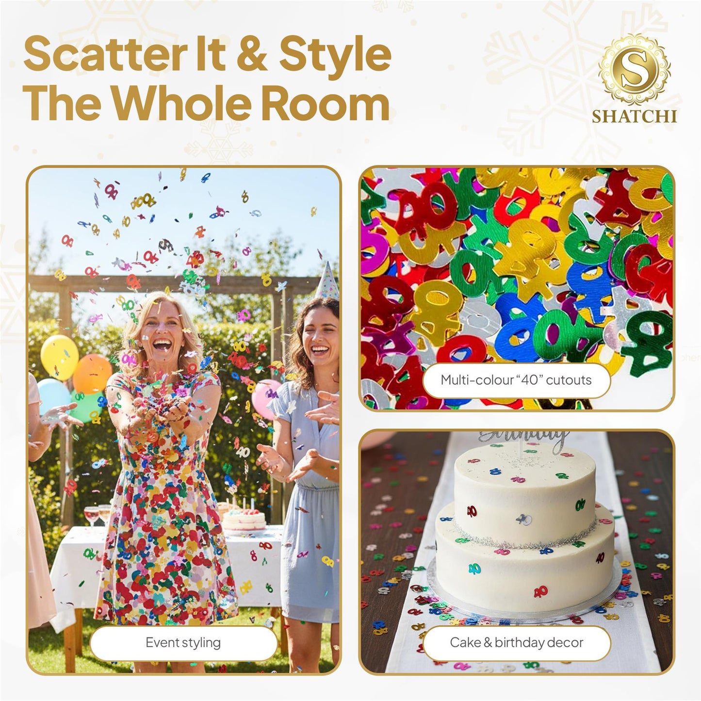 2 x 14g 40th Mix Happy Birthday Confetti