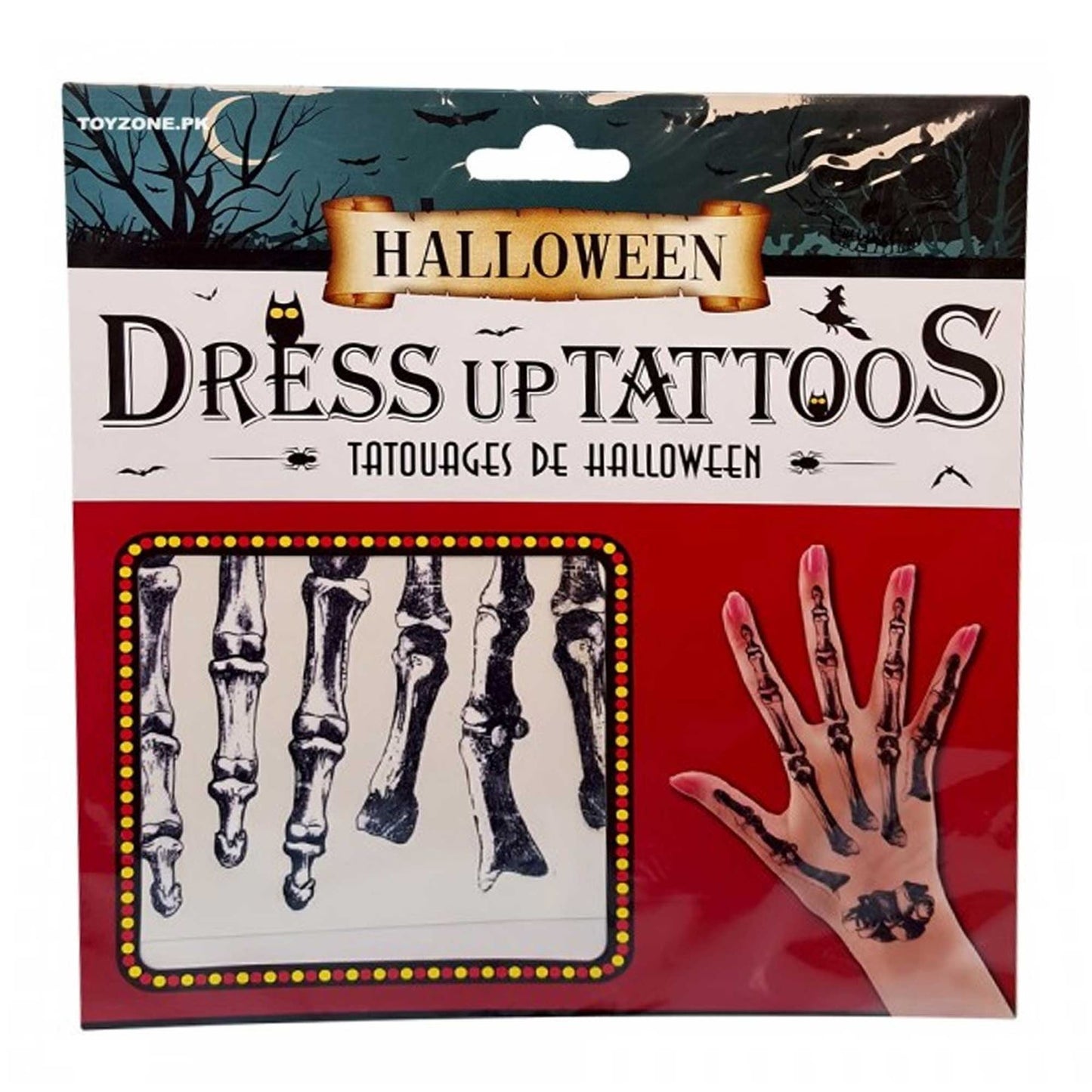 65Pcs Halloween Body Tattoos - Realistic Scary Dress Up Party Accessories