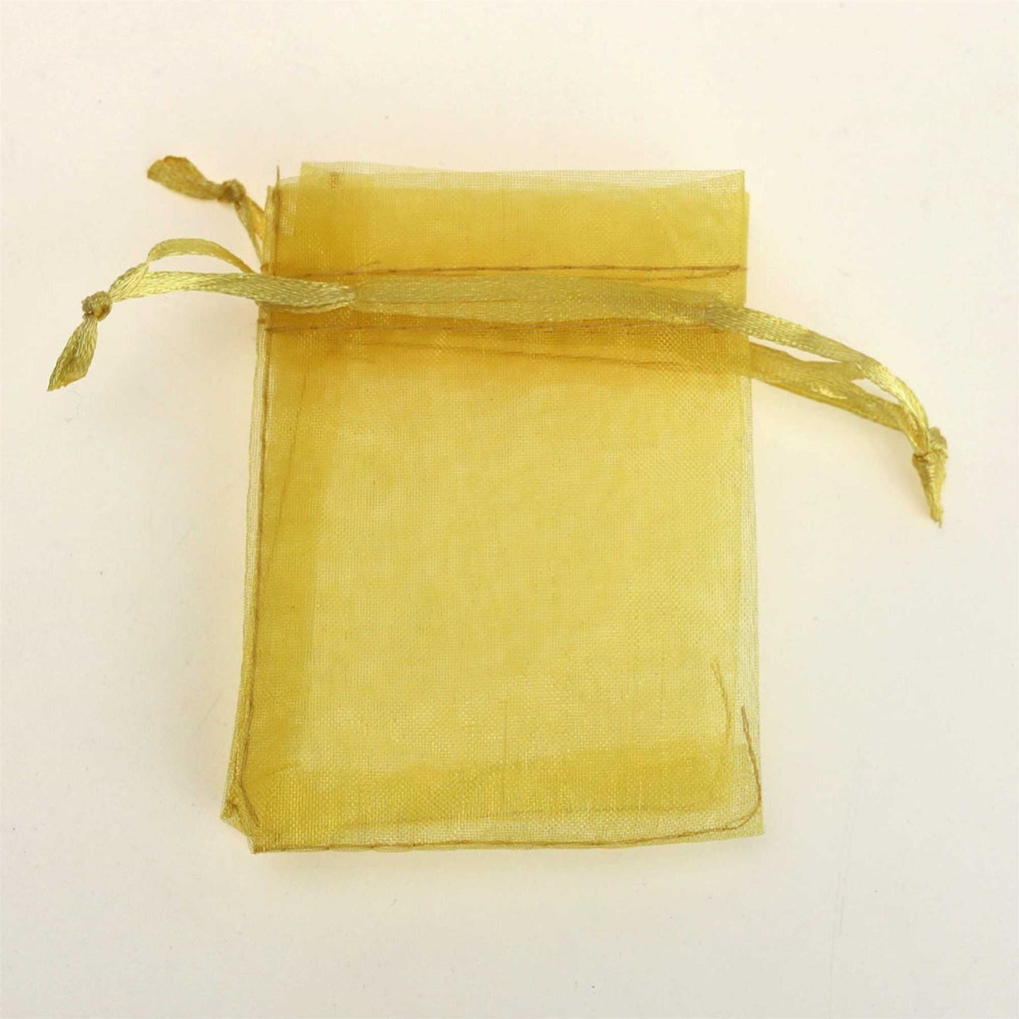 50pcs Gold Organza Gift Bags 15x12cm