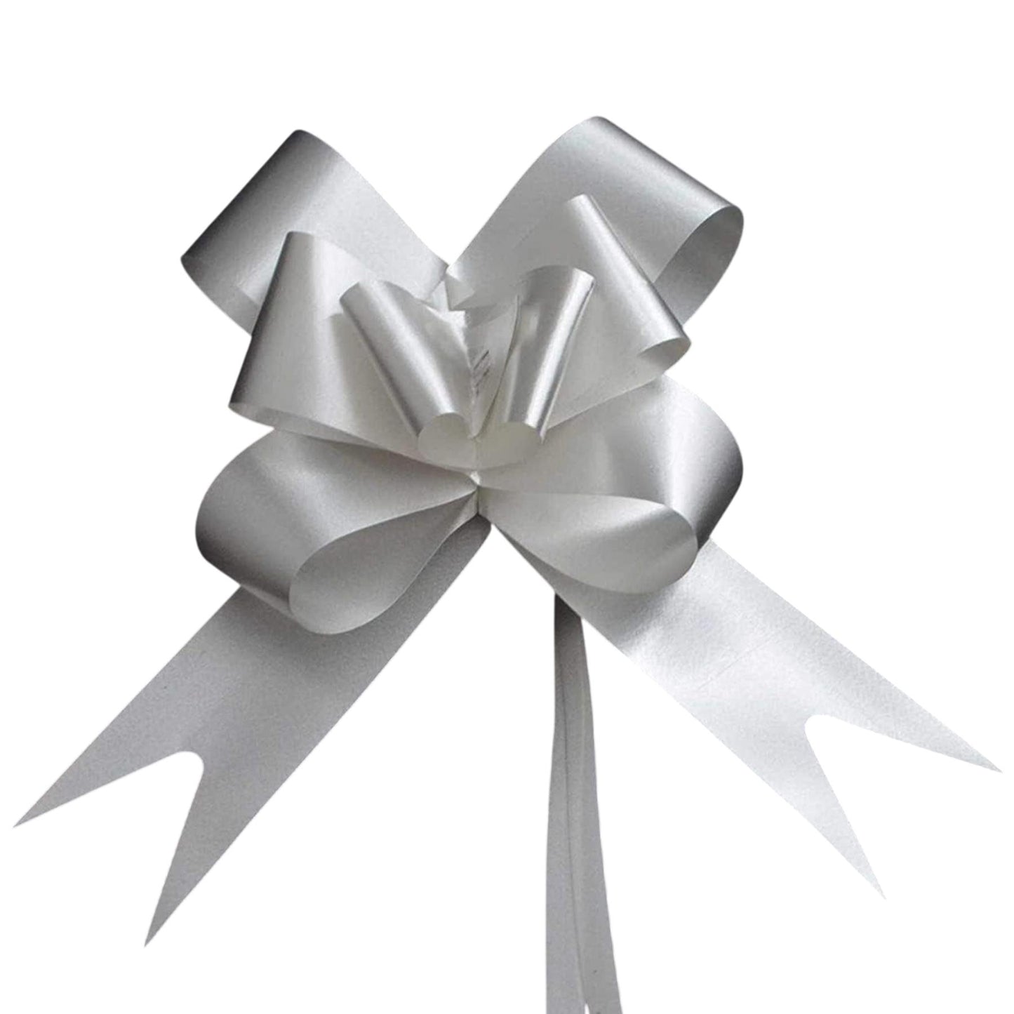 Shatchi 40pcs Silver 30mm/3cm Pull Bows Gift Wrap & Hampers