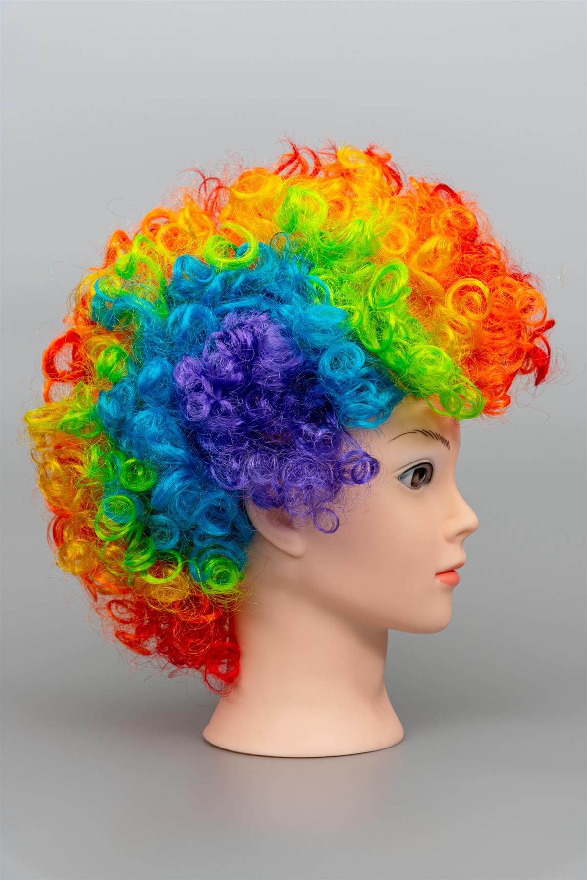 Multi Color Afro Curly Wig