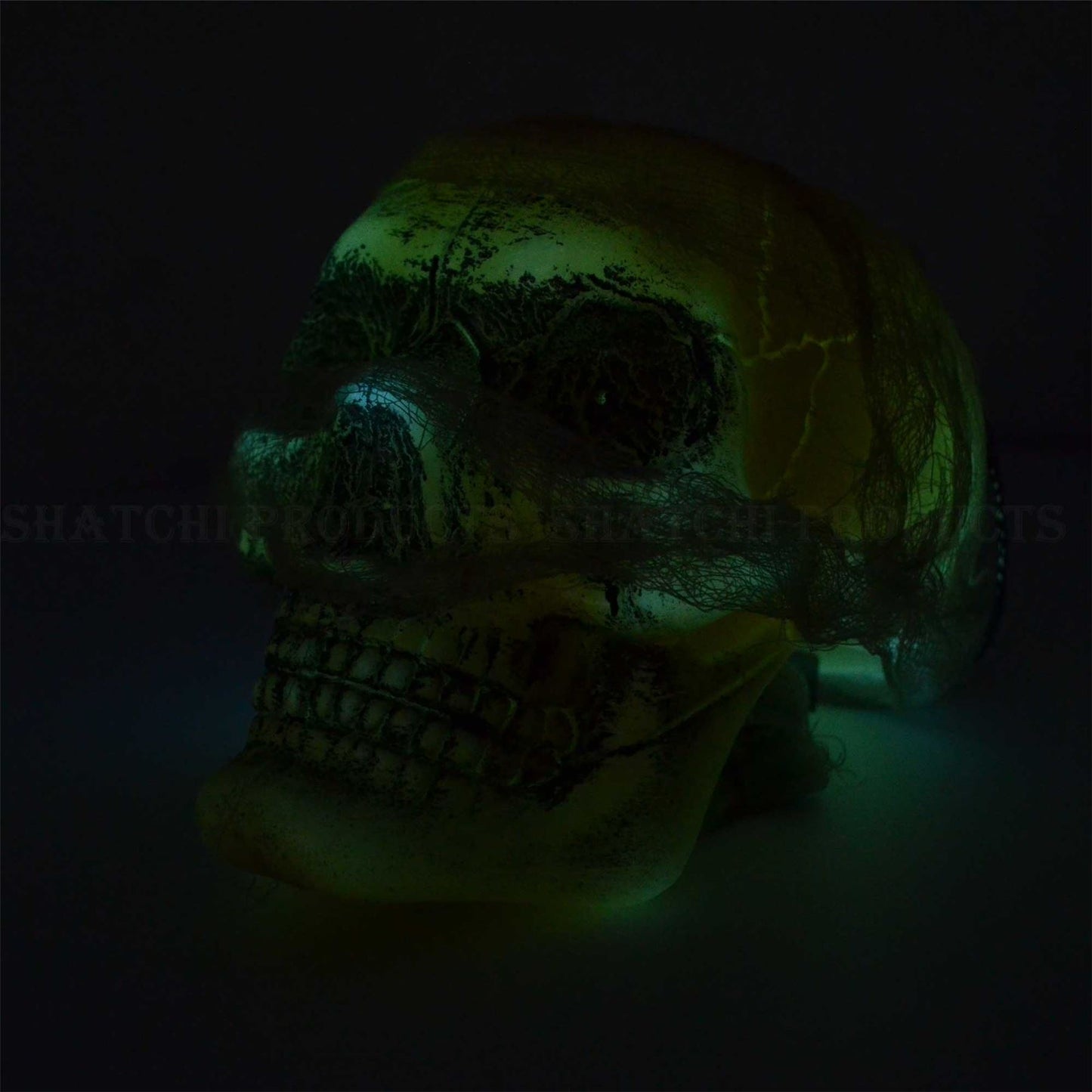 Halloween Hanging Skull Decor with Flashing LED Eyes