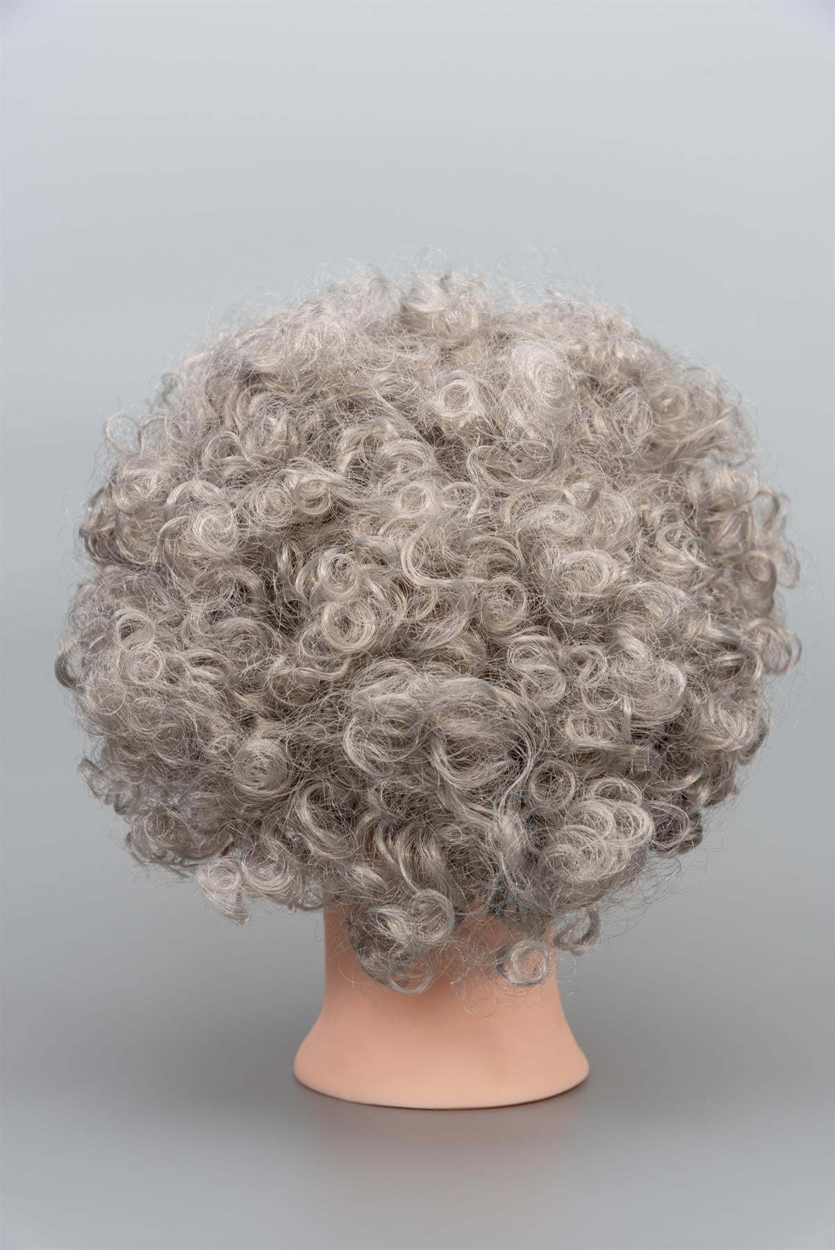 Grey Silver Curly Afro Wig