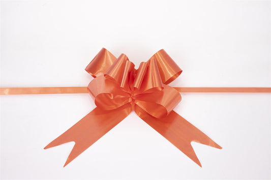 30 Orange Pull Bows 50mm