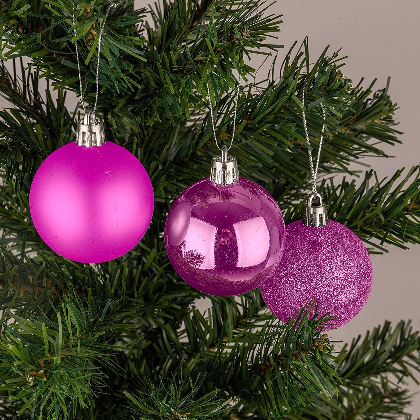 18 Pink Baubles - 5cm