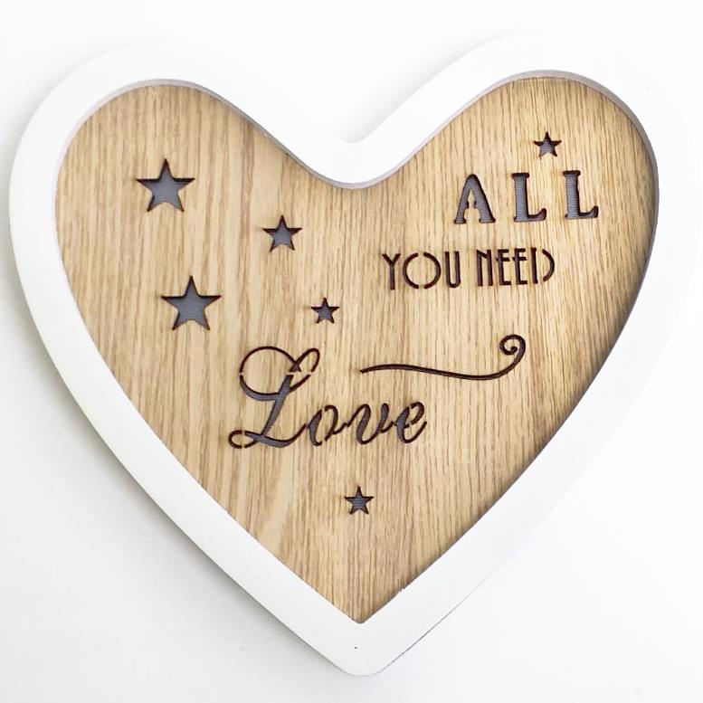 LED Light Up Christmas Frame, Heart Shape