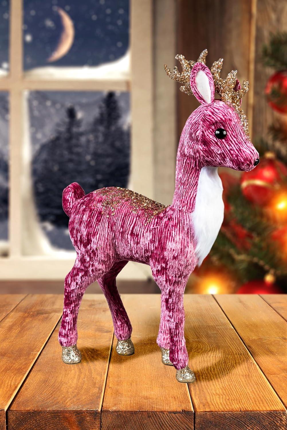 52cm Burgundy Reindeer