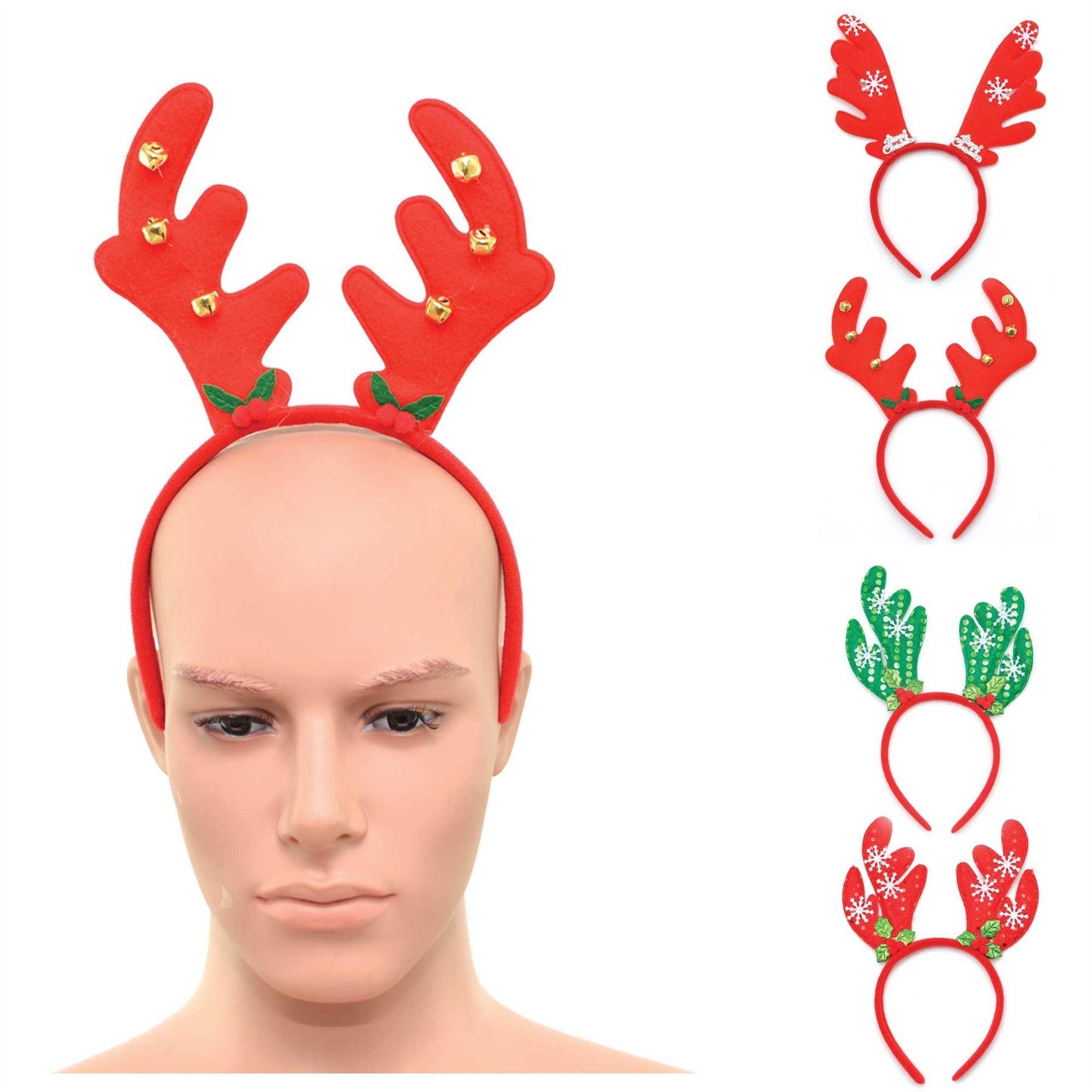 4 Christmas Headbands