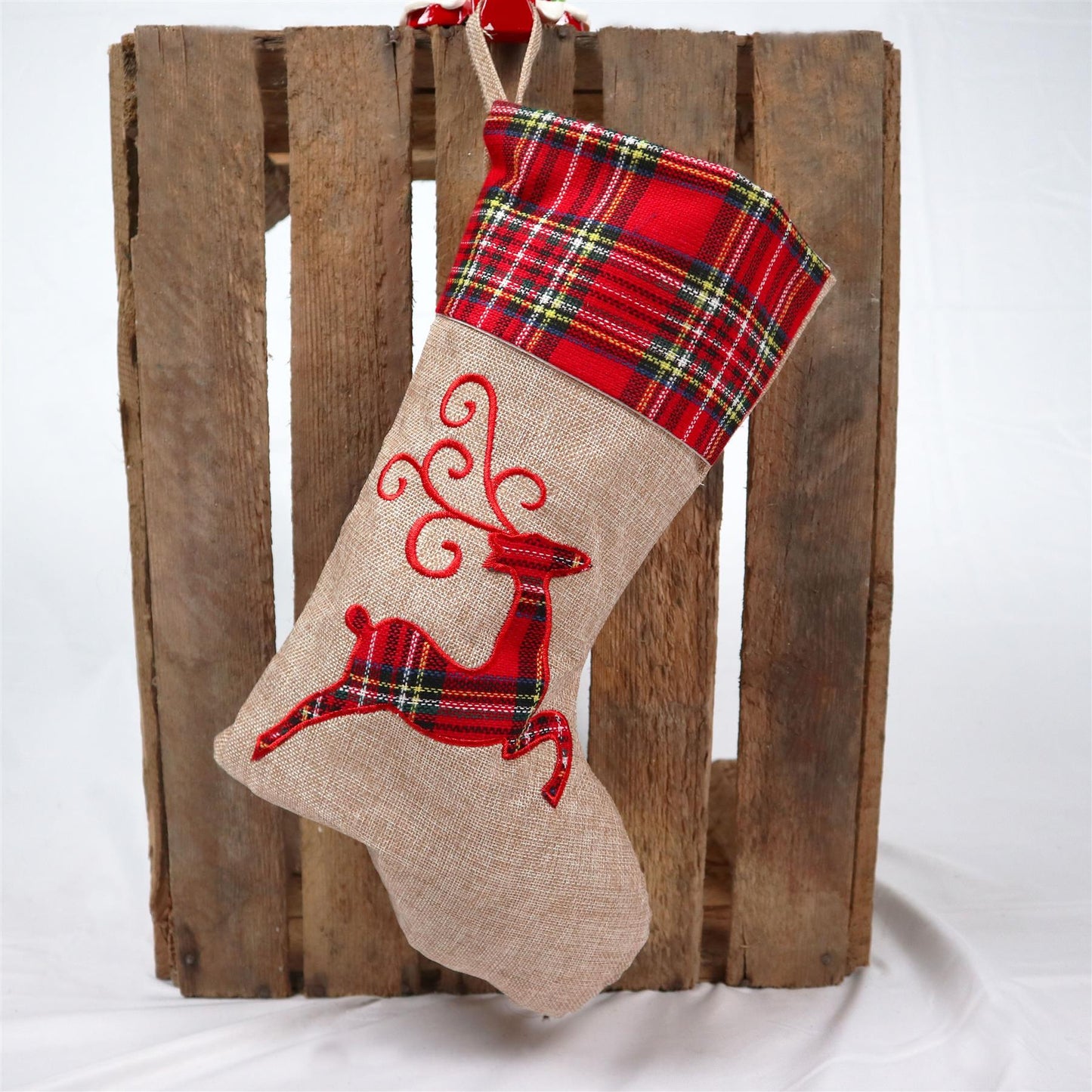 Christmas Reindeer Stockings - 26x45cm