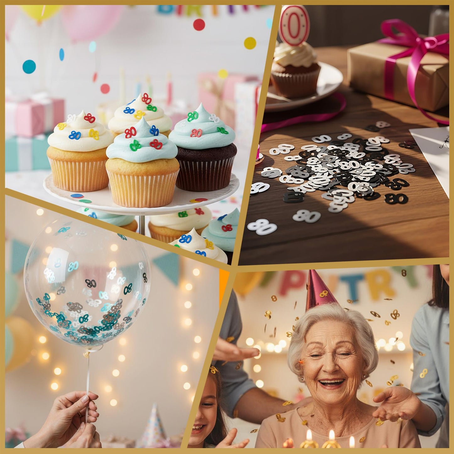 14g 80th Mix Happy Birthday Confetti