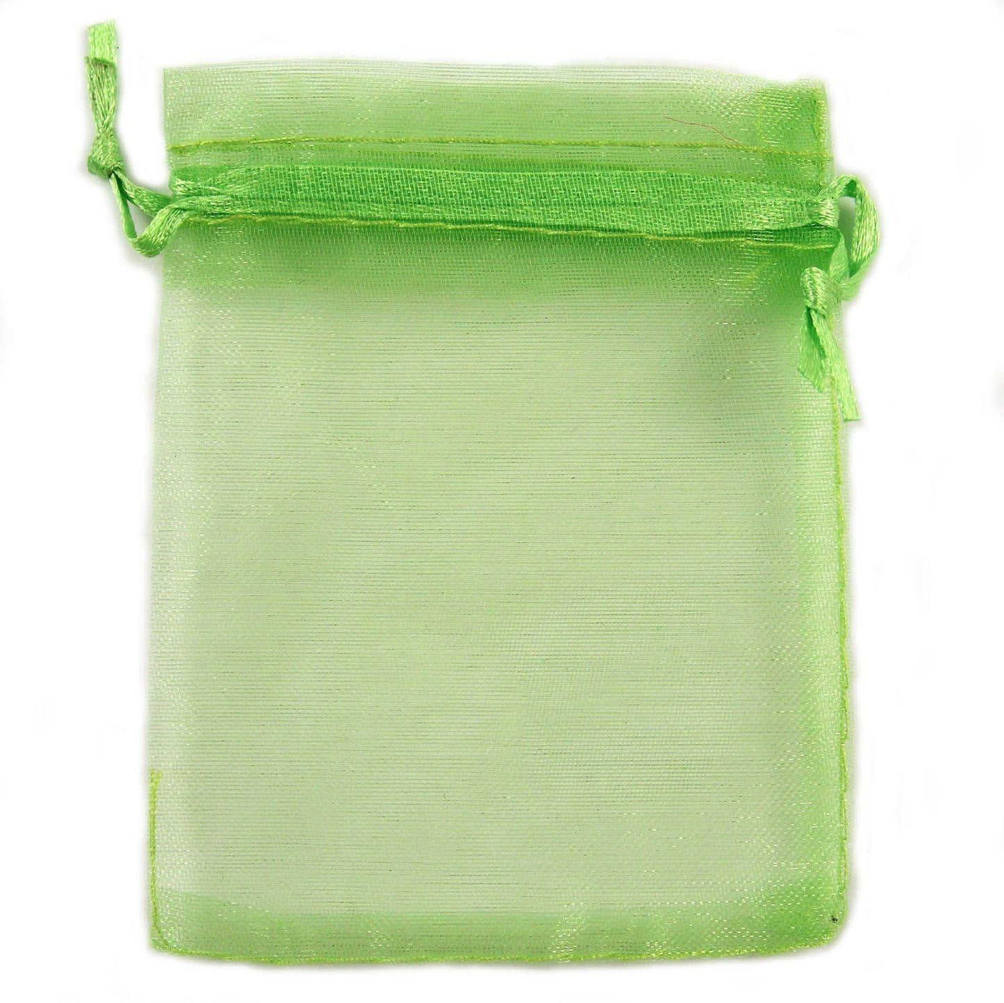 10 Green Organza Gift Bags