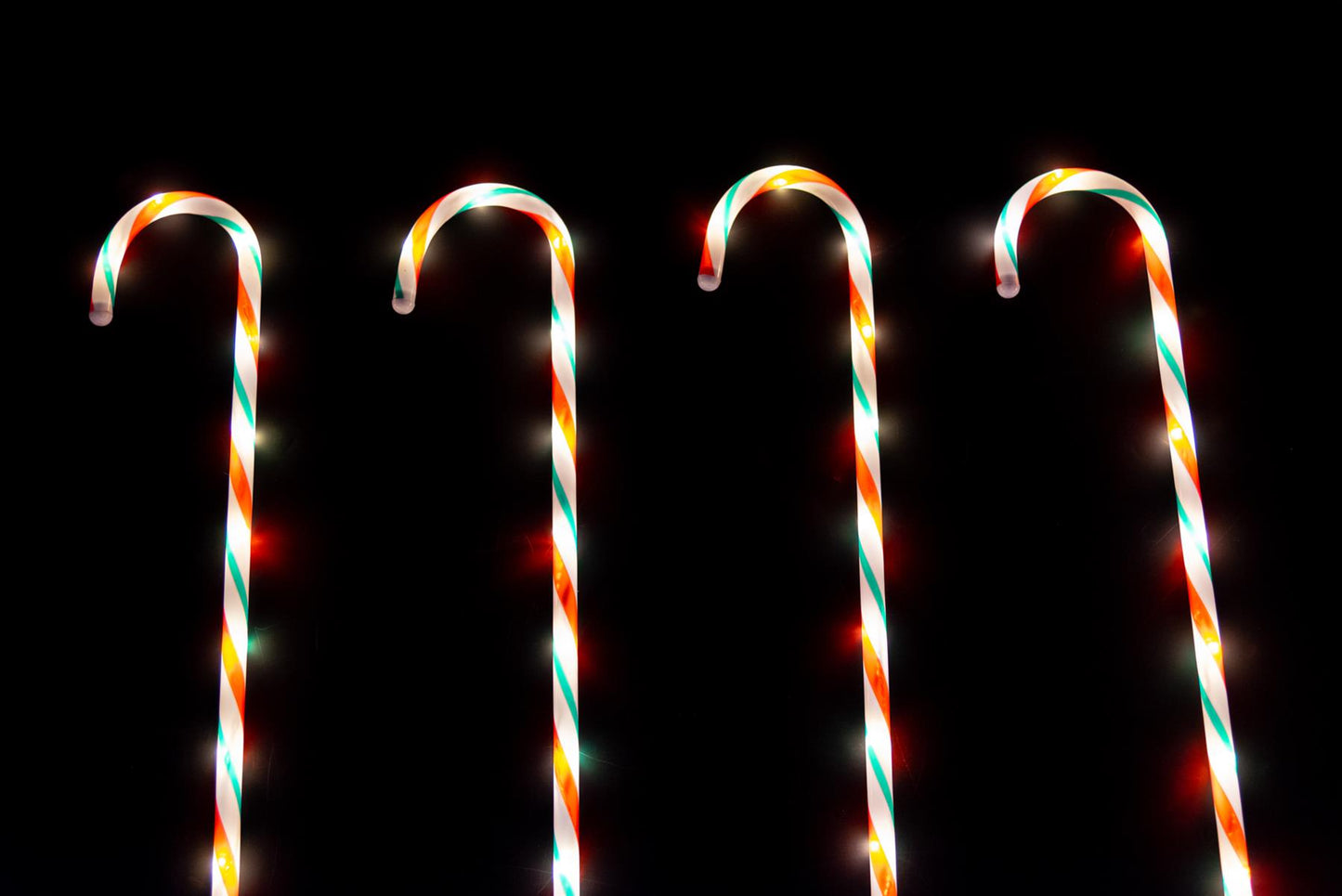 4 LED Candy Cane Stakes