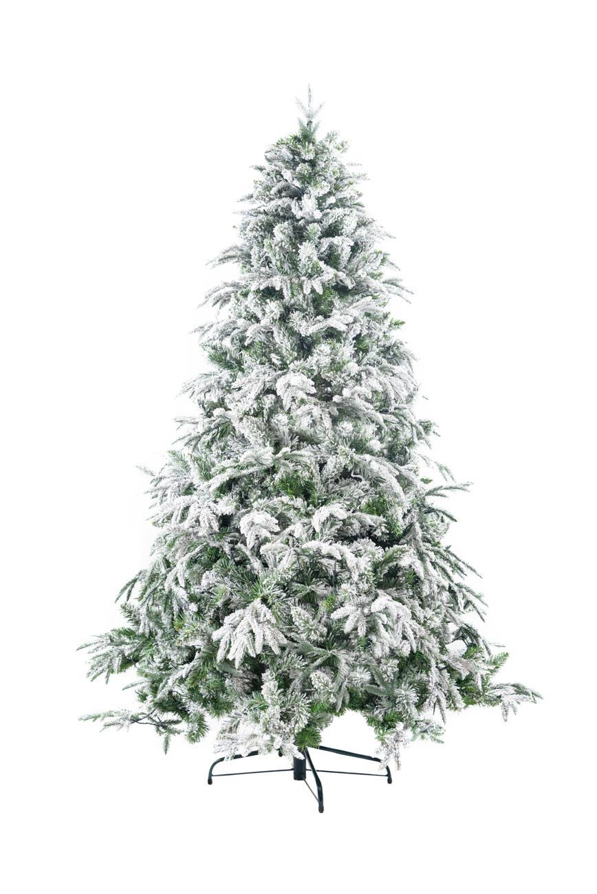 7ft Pre-Lit Snow Covered Tree with White LEDs