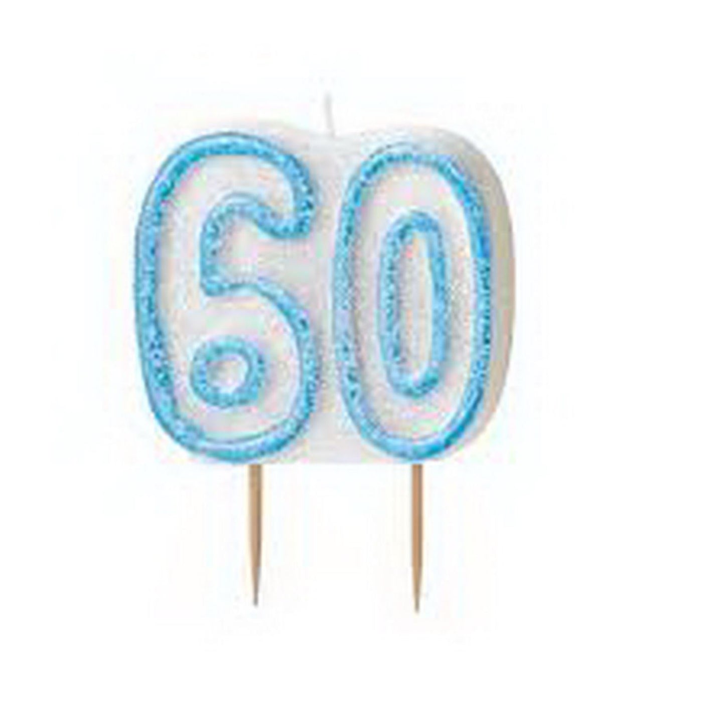 60th Birthday Blue Candle