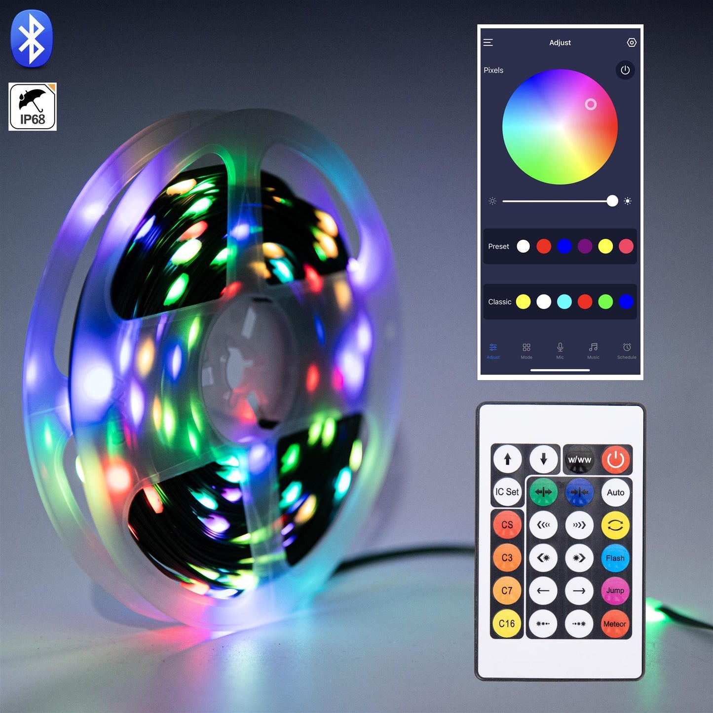 20m LED Strip Light with Remote