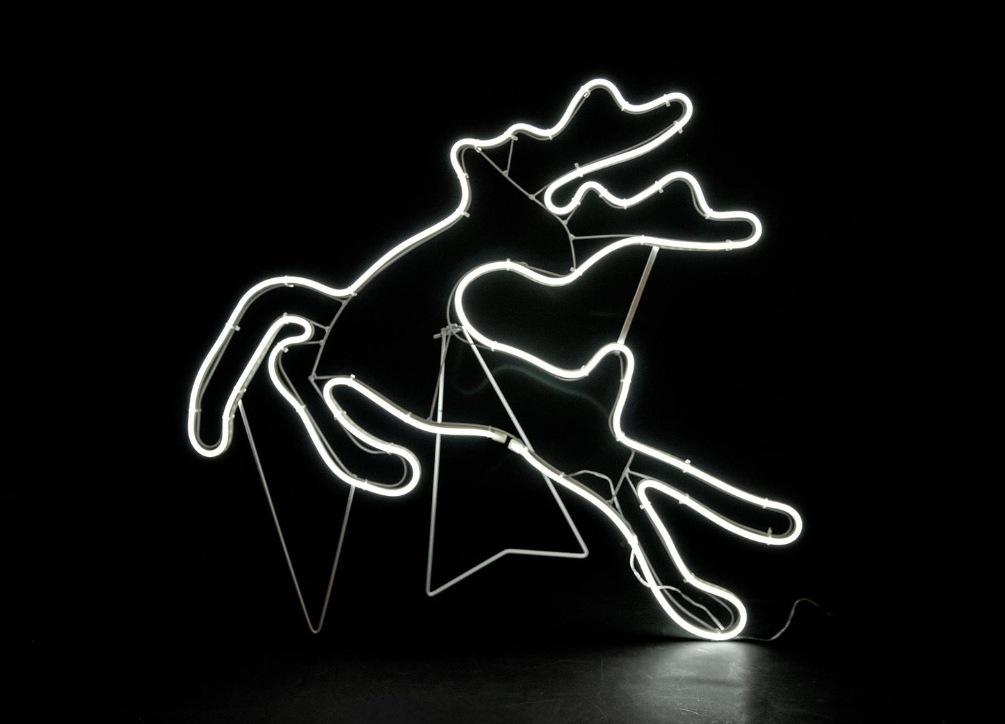 Jumping Reindeer Rope Light Silhouette - 69x58cm