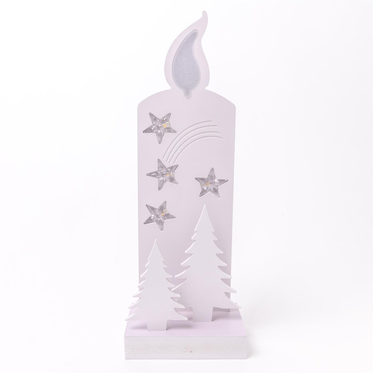 Wooden LED Candle Silhouette - 36cm