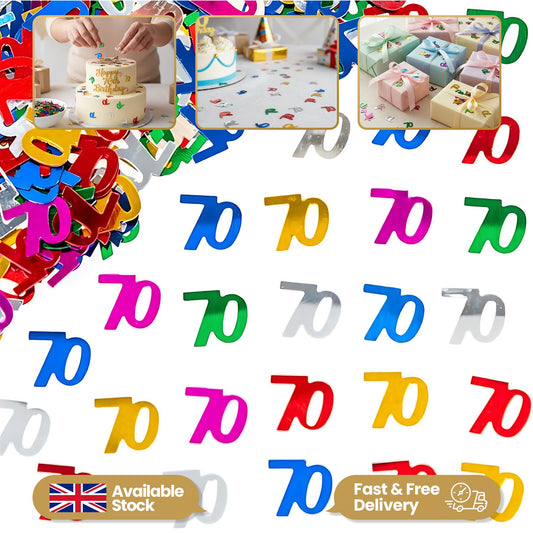 2 x 14g 70th Mix Happy Birthday Confetti