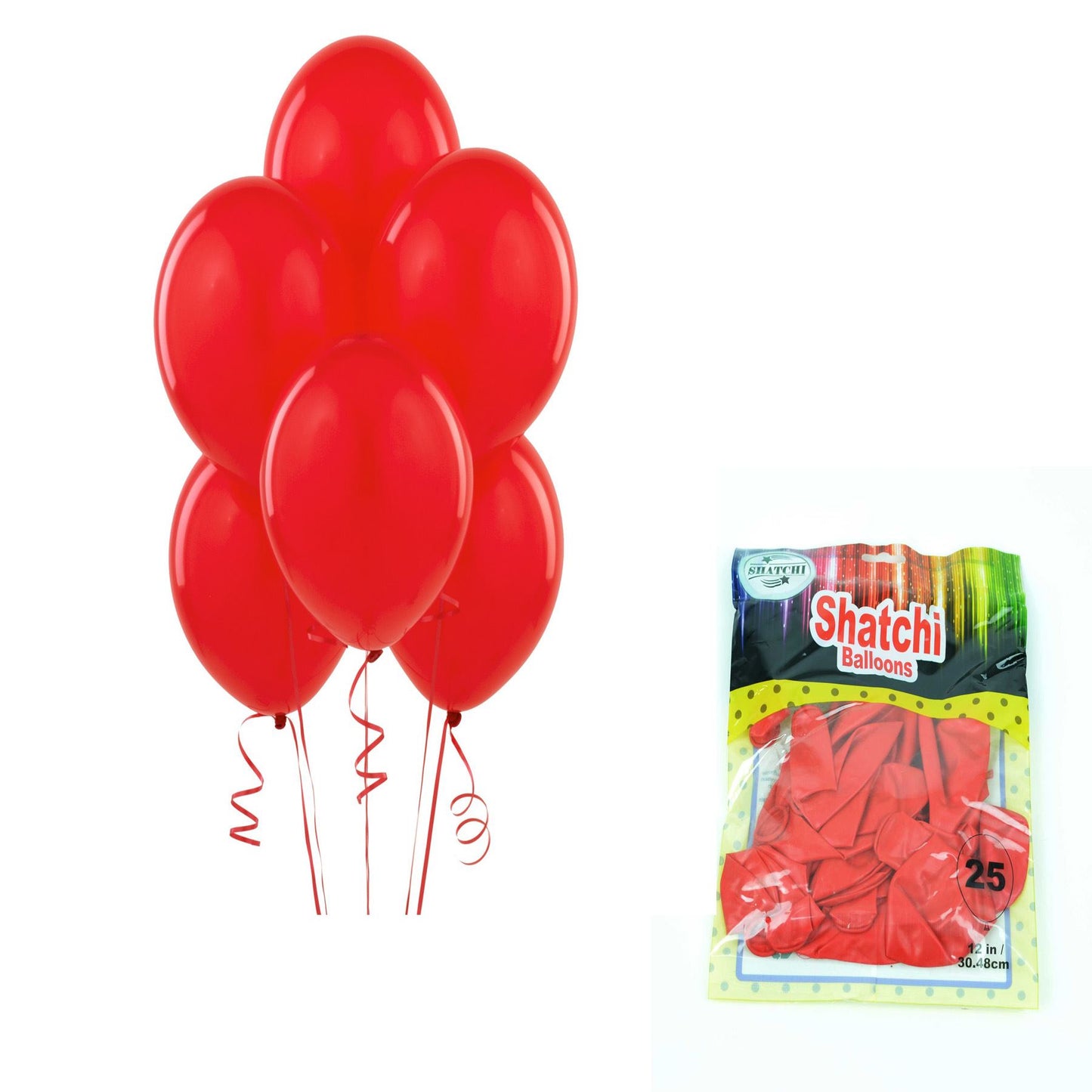 12" Red Latex Balloons (50 pcs)