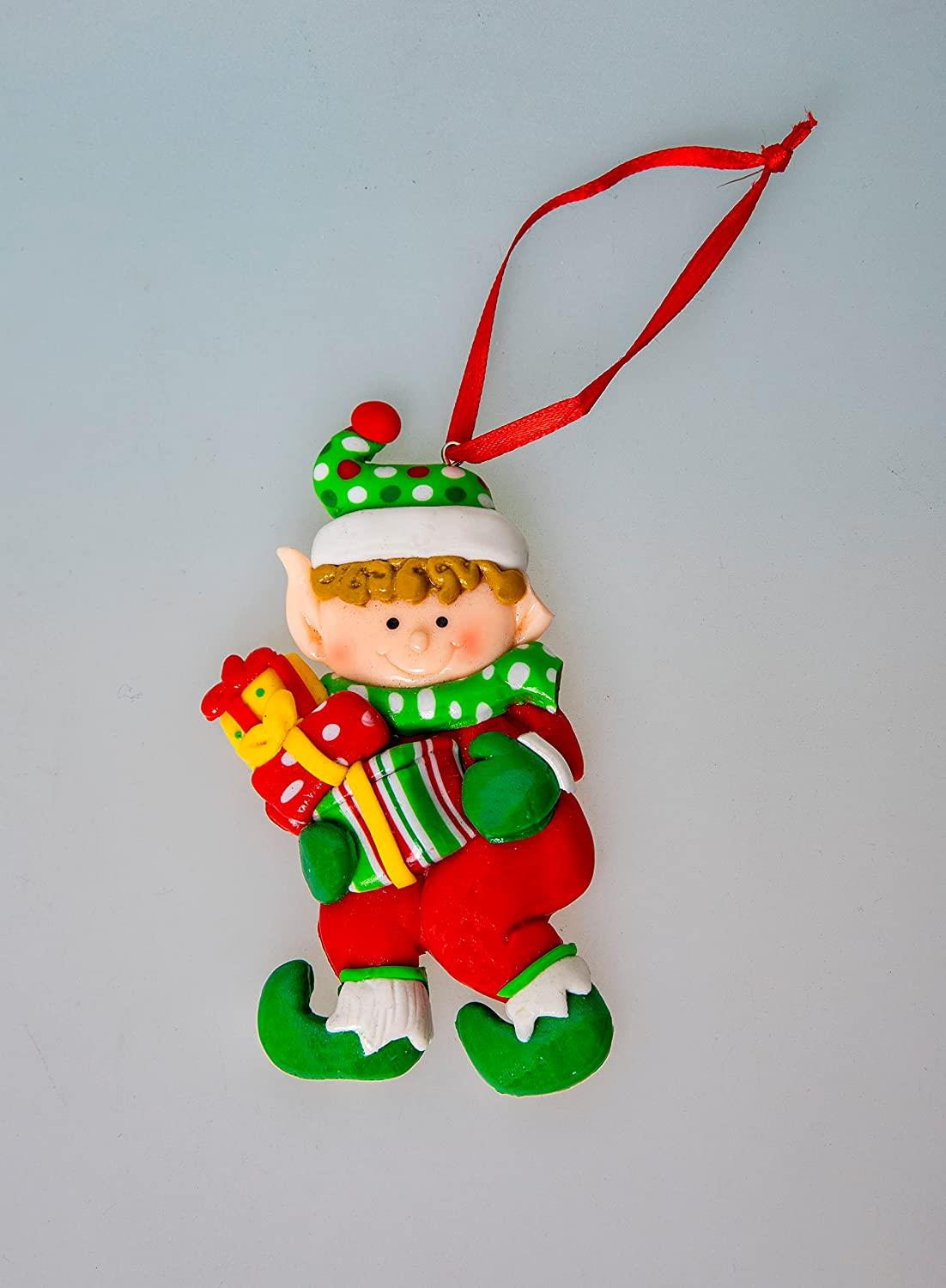 12Pcs Ceramic Candy Cane Elves