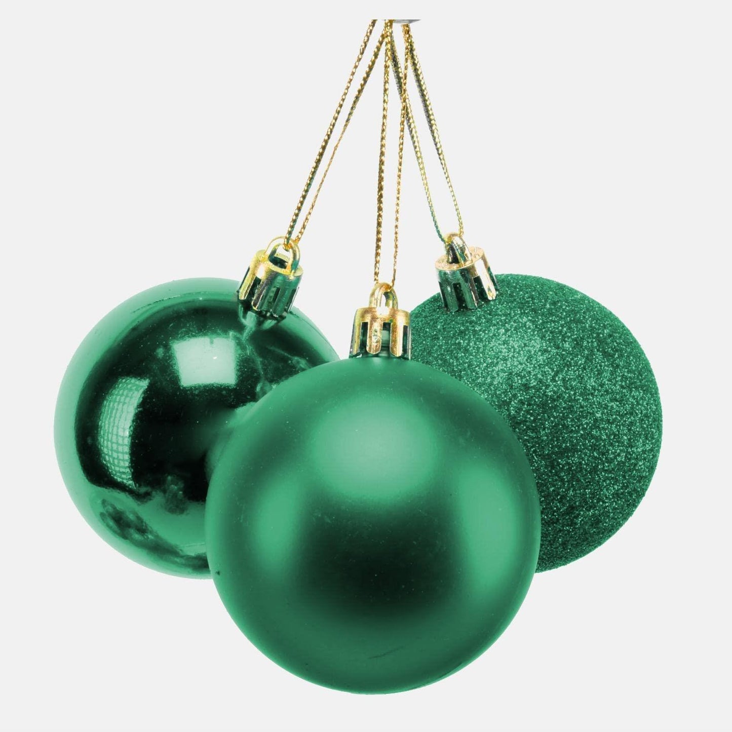 Baubles Emerald Green 5cm - 12pcs Set PVC