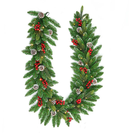 2m Pre-Lit Christmas Garland