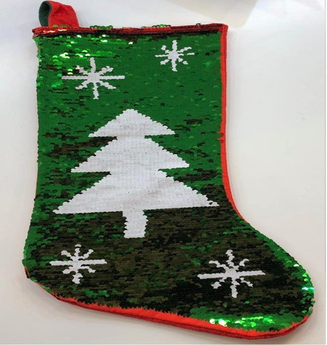 Sequin Santa Sack Stockings