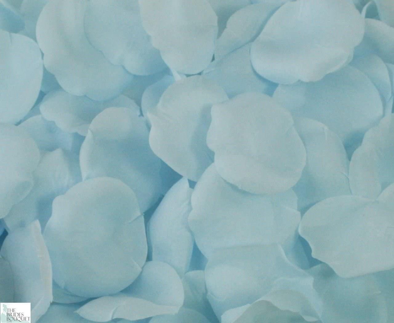 5000 Light Blue Silk Rose Petals