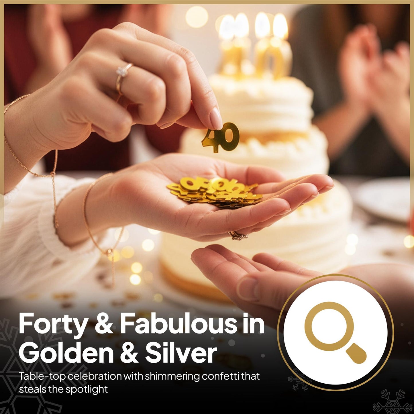 2 packs 40th Gold Confetti