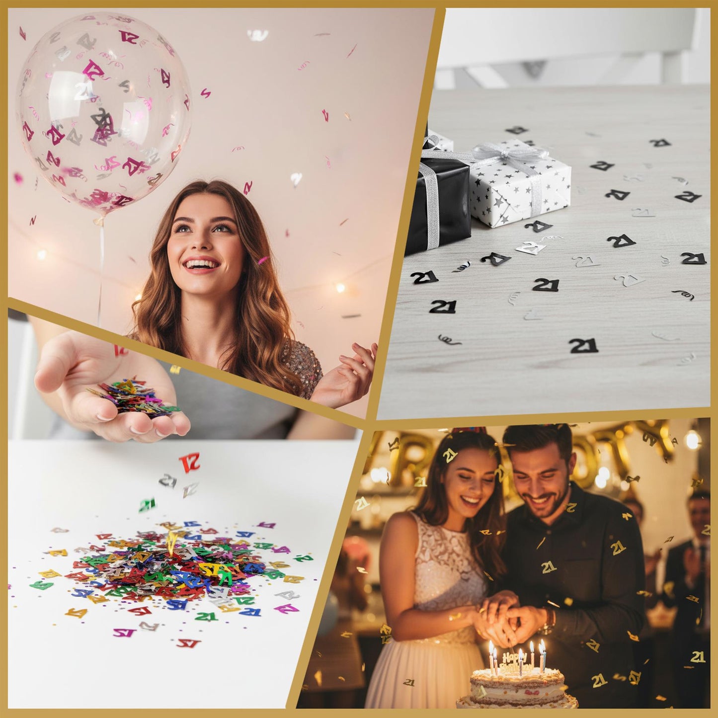 4 x 21th Mix Confetti Party Supply