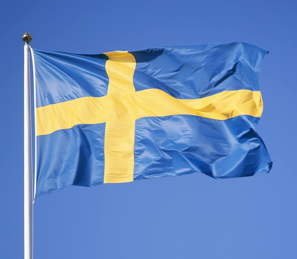 Sweden Flag 5x3ft With Eyelets