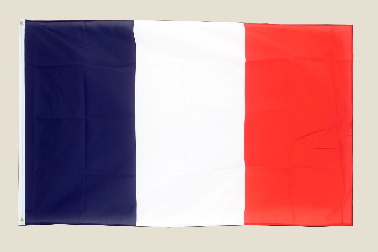 France Flag 5x3ft With Eyelets