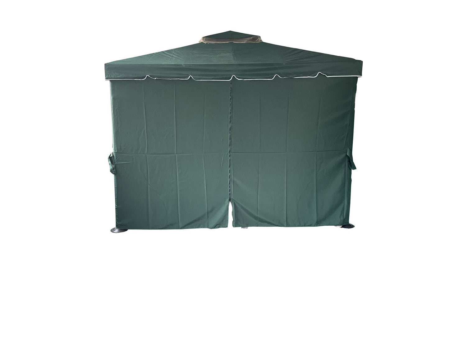 3x4x2.75m Green Gazebo with Nets - Aluminium Frame, Steel Roof