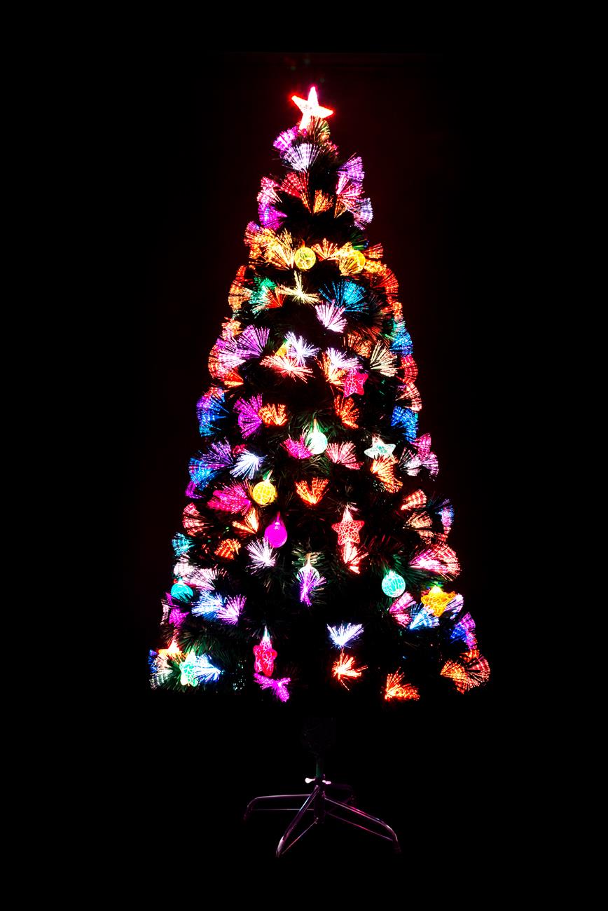 5ft Pastel Decorations Fibre Optic Christmas Tree