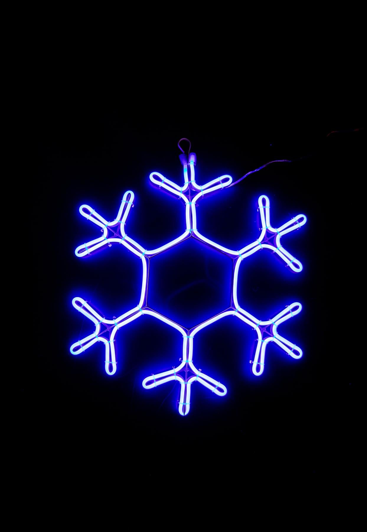 Snowflake Rope Light Silhouette (Blue) 38cm