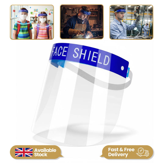 8 Reusable Safety Face Visors - Medical Protective Face Shields