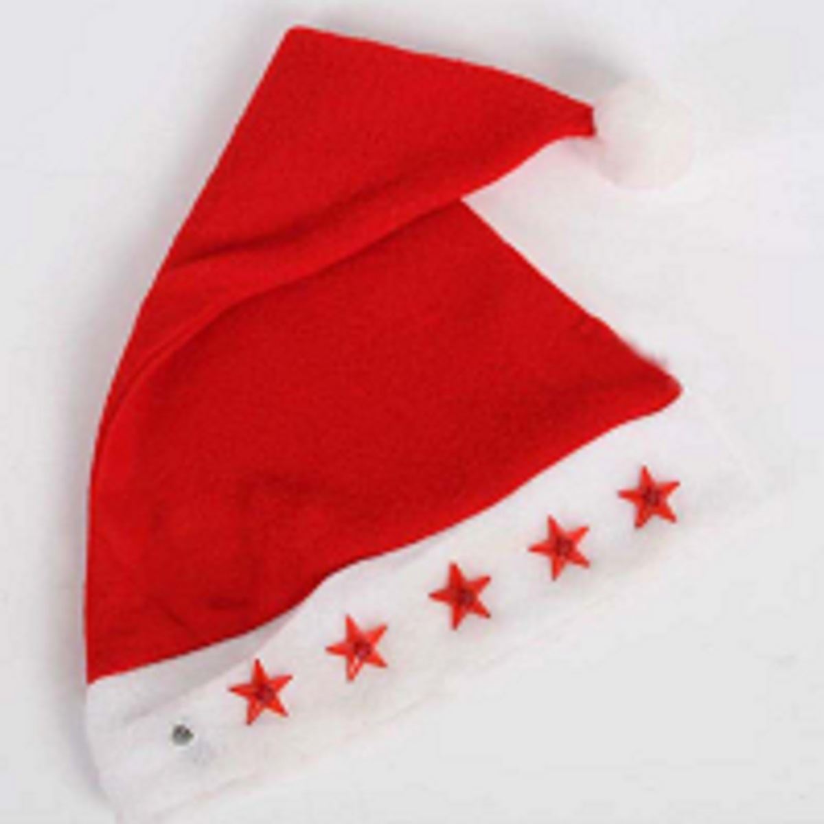 1 x Father Christmas Santa Hat with Flashing Lights