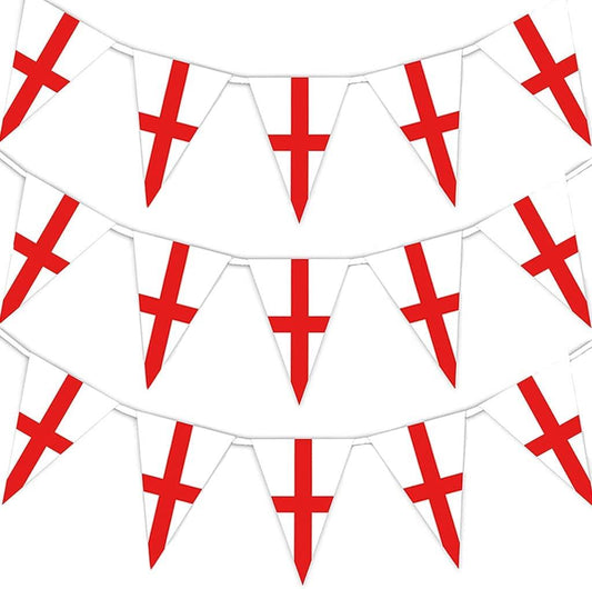 St. George Triangle Bunting - 20x30cm, 20m, 50 Flags