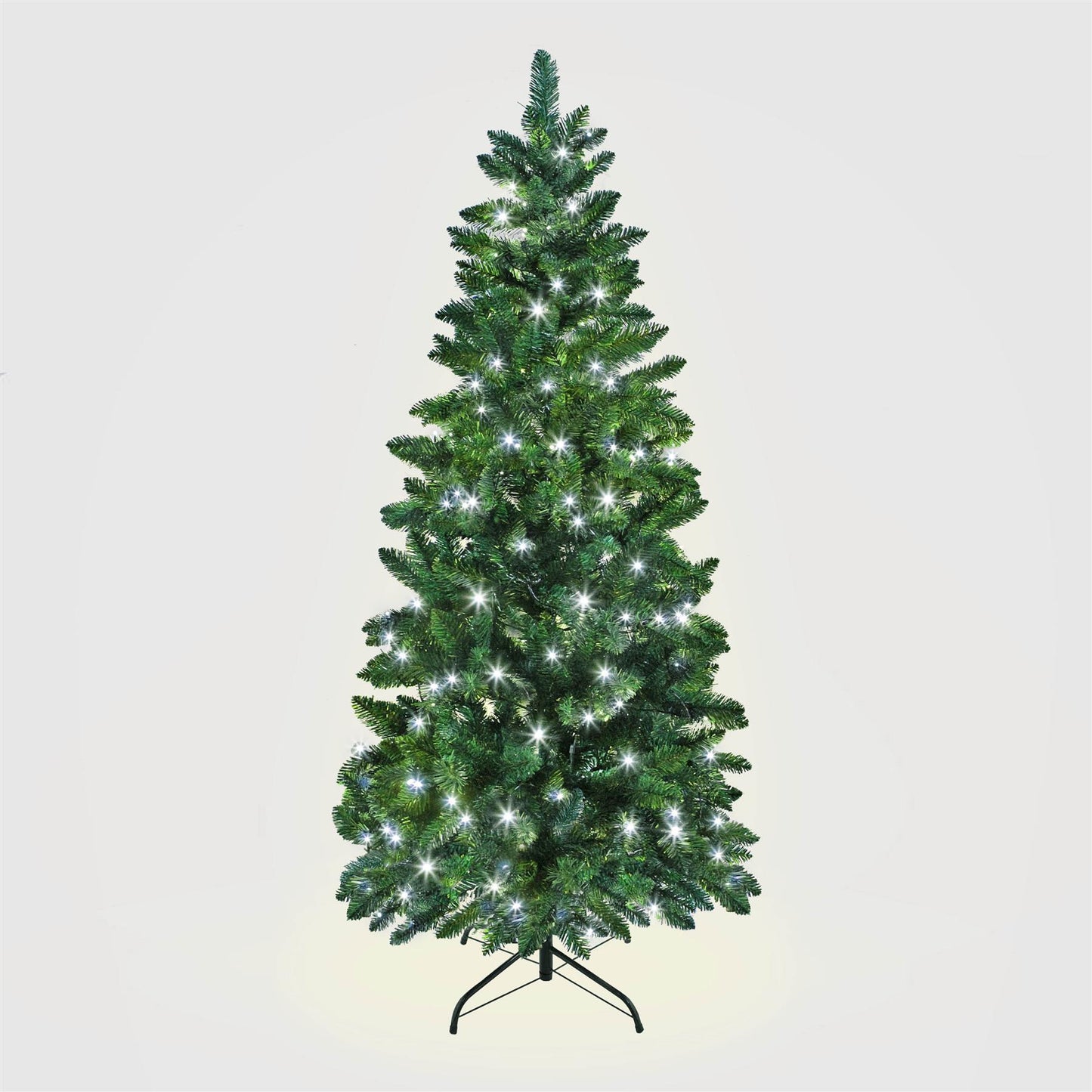 5Ft Pre-Lit Alaskan Pine Christmas Tree White Warm White LEDs